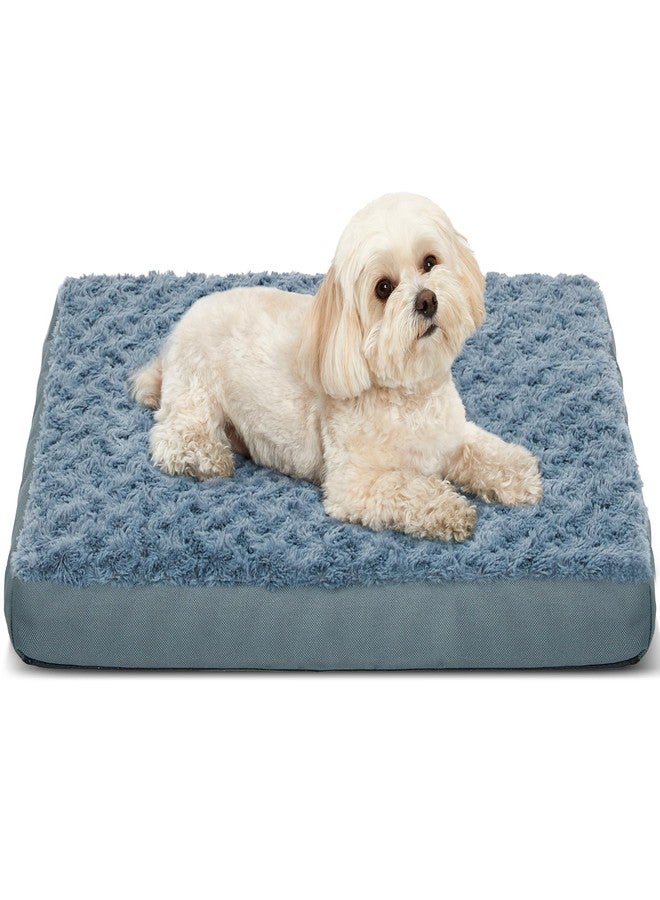Kimpets Orthopedic Dog Beds for Crate with Removable Washable Cover Egg-Crate Foam Pet Pad Mat with Anti-Slip Bottom,Waterproof Dog Beds Small Sized，20x16 Inch - Image 1